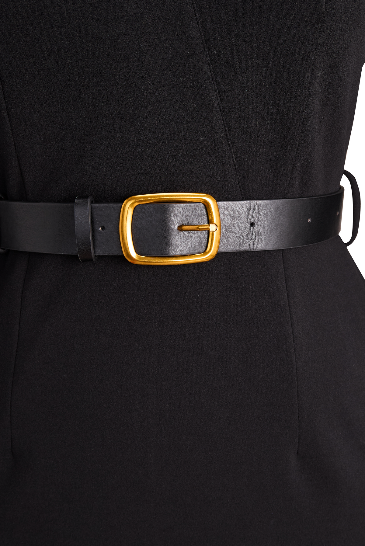 Camille™ | Black Belted Sheath Dress