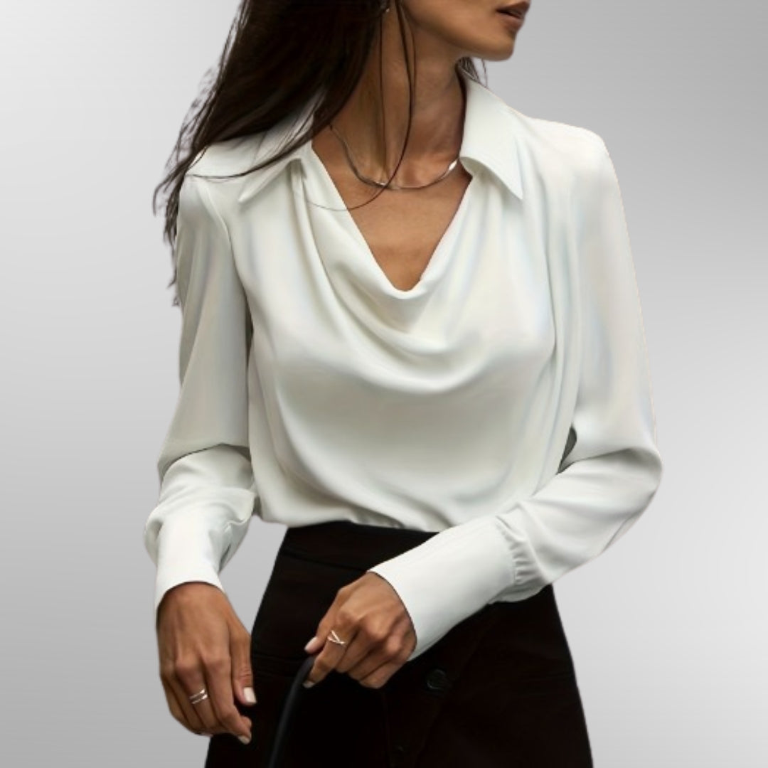 Violet™ | Elegant Satin Blouse