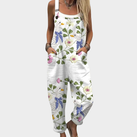 White with flowers