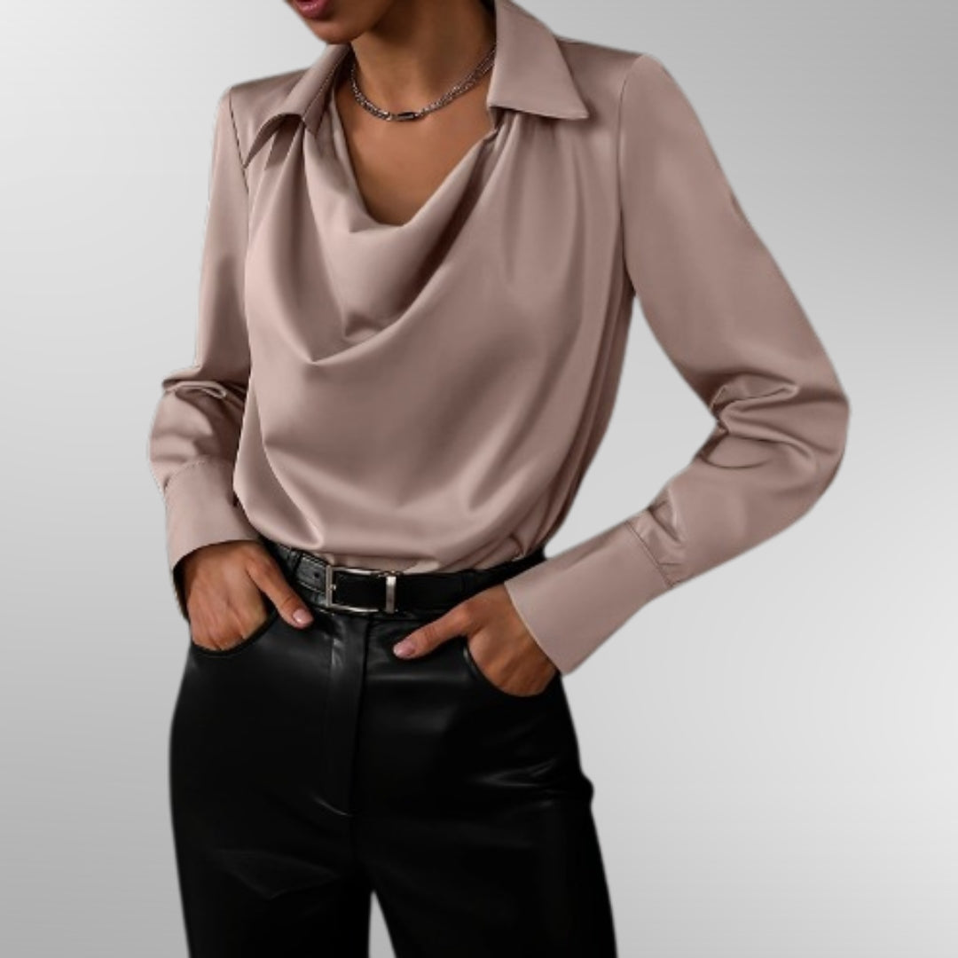 Violet™ | Elegant Satin Blouse