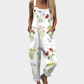 White with flowers