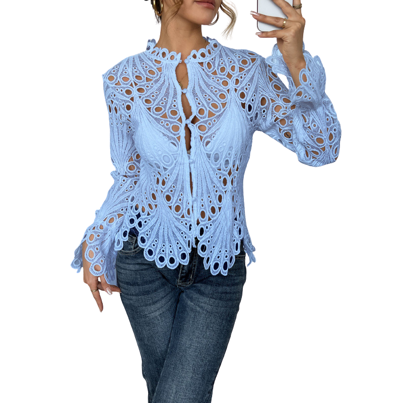 SARAH™ – Modern Hollow Detail Blouse