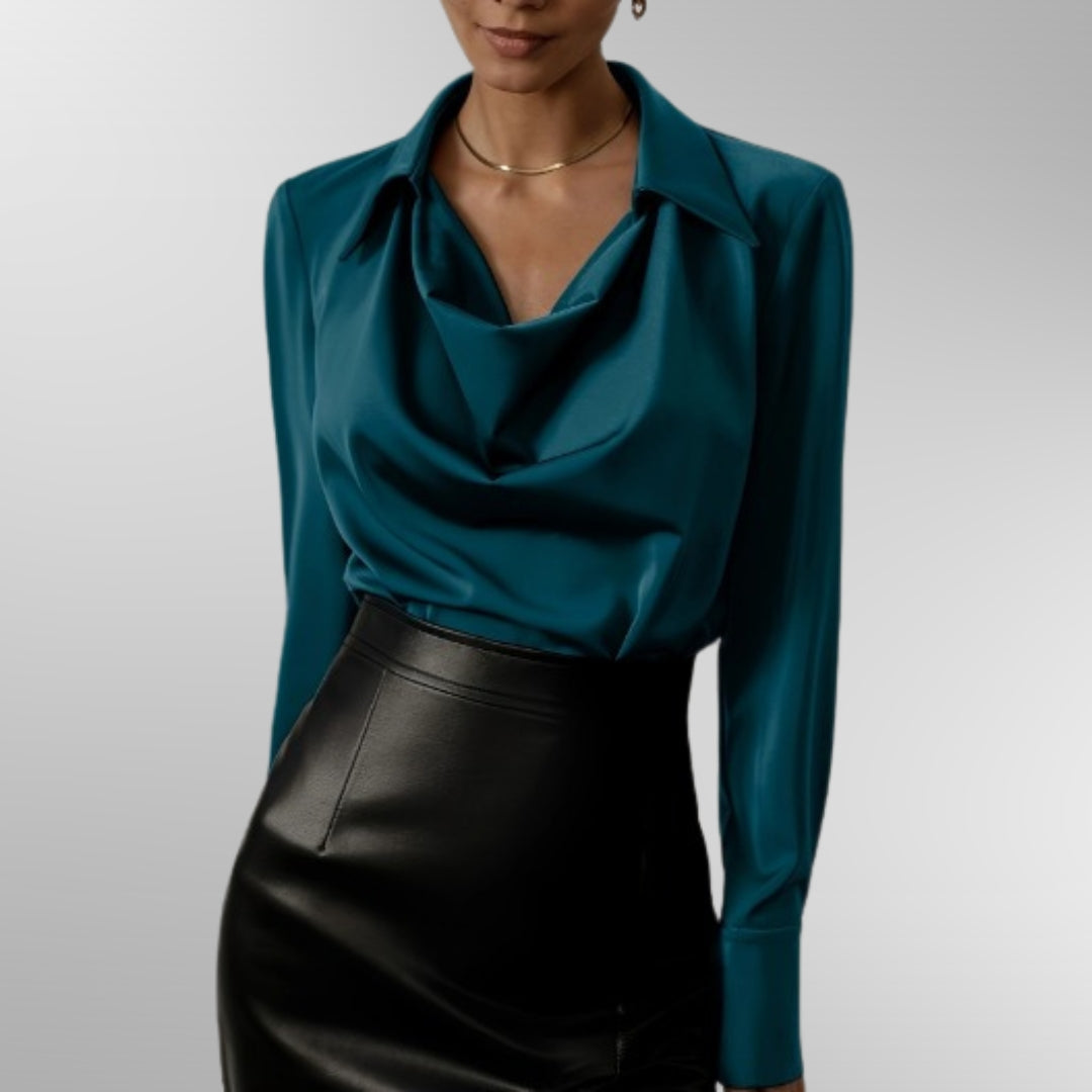 Violet™ | Elegant Satin Blouse