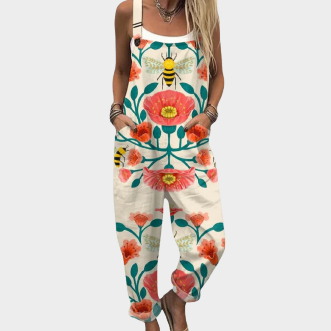 Comfortable Printed Overall