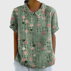 Green Floral Print