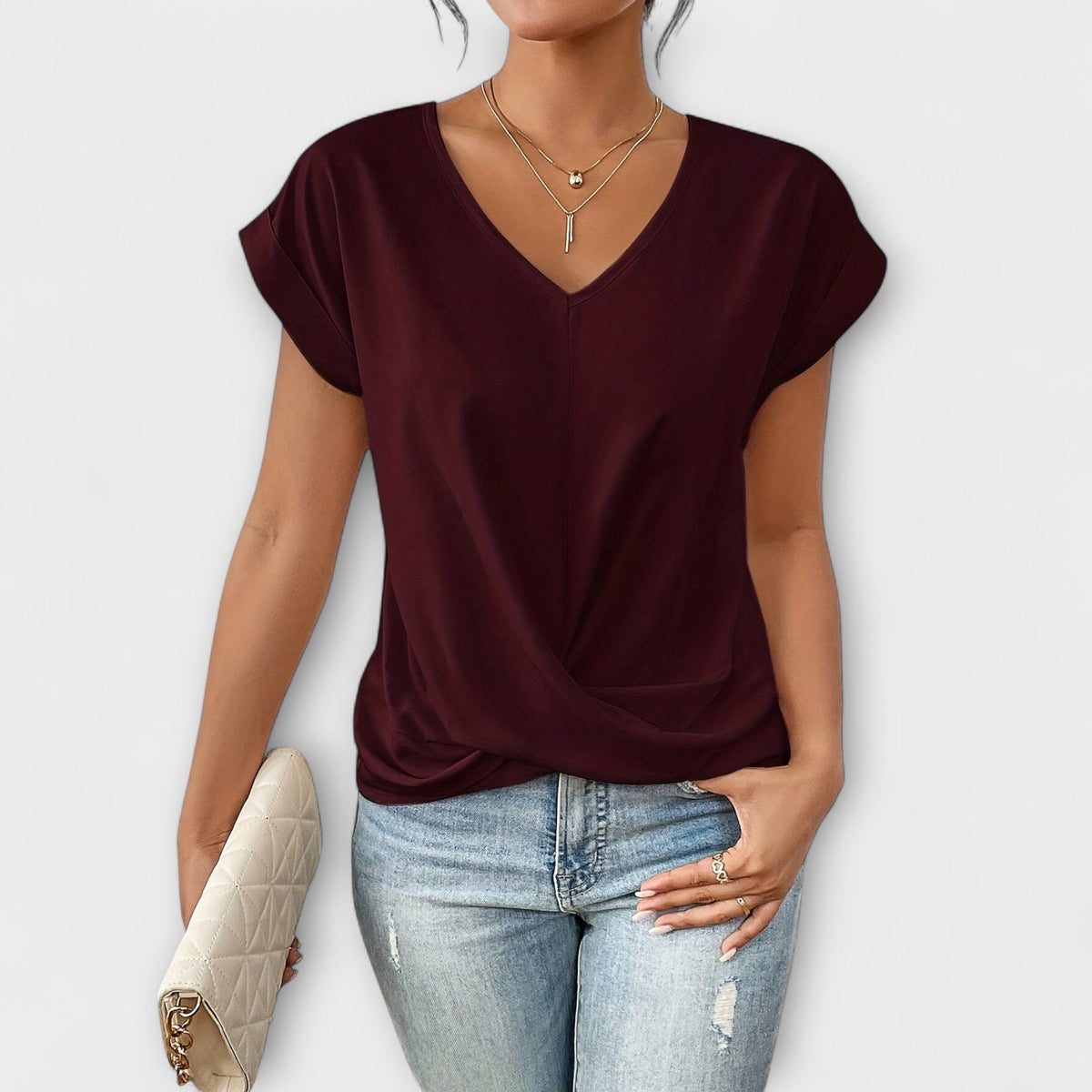 Annie | Elegant V-neck Top