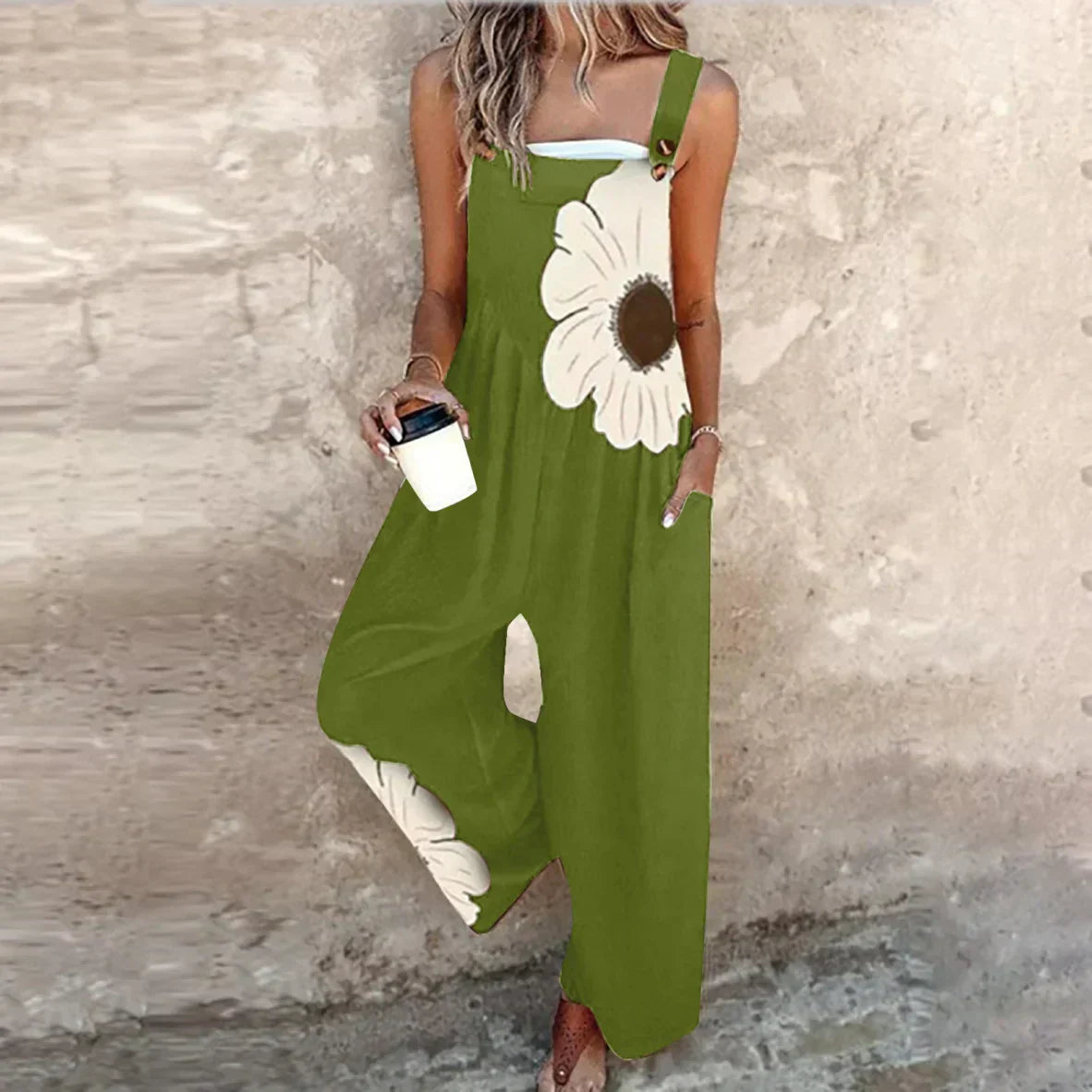 Comfortable Printed Overall