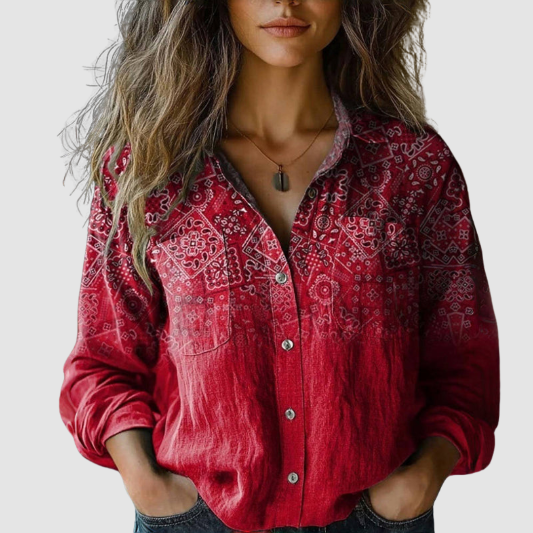 Morena | Vintage Printed Blouse
