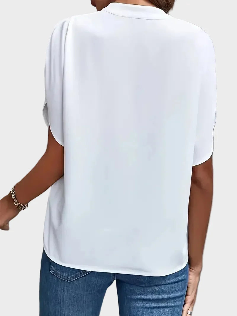 W&N™ | Stylish V-Neck Flowing Blouse