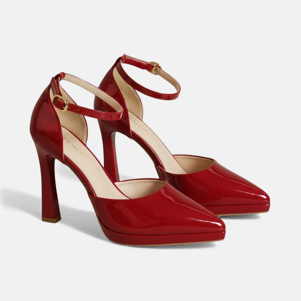 Evette Leather Heels
