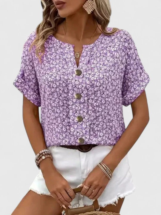 Annie | Elegant Floral Summer Top