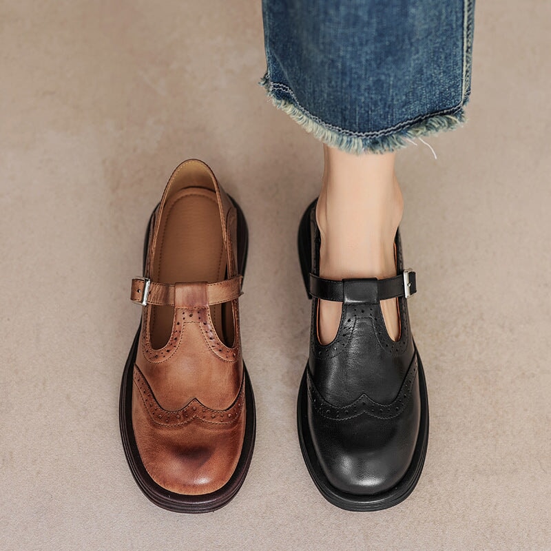 Mattea | Elegant Mary Janes Made Of Leather