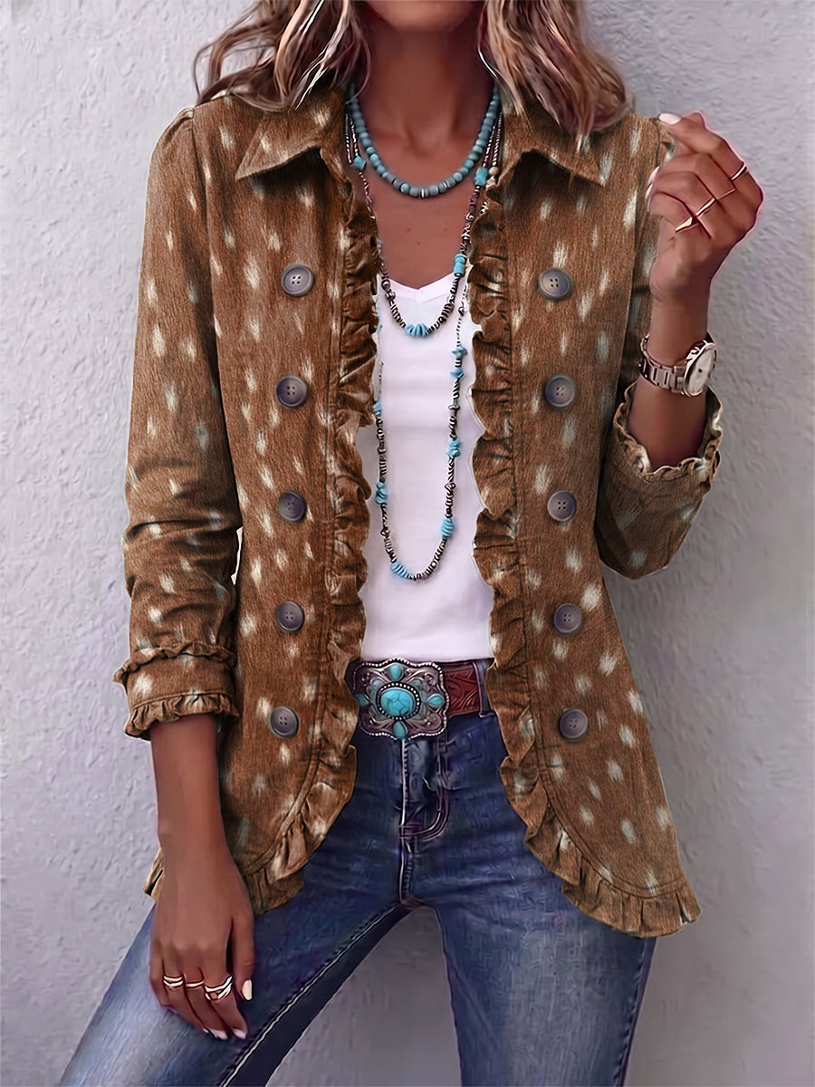 The Elena Brown Animal Print Jacket