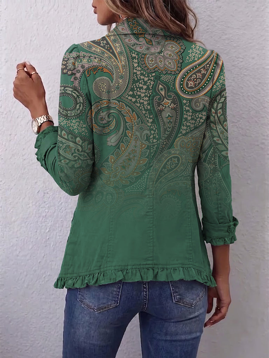 The Costanza Green Paisley Jacket