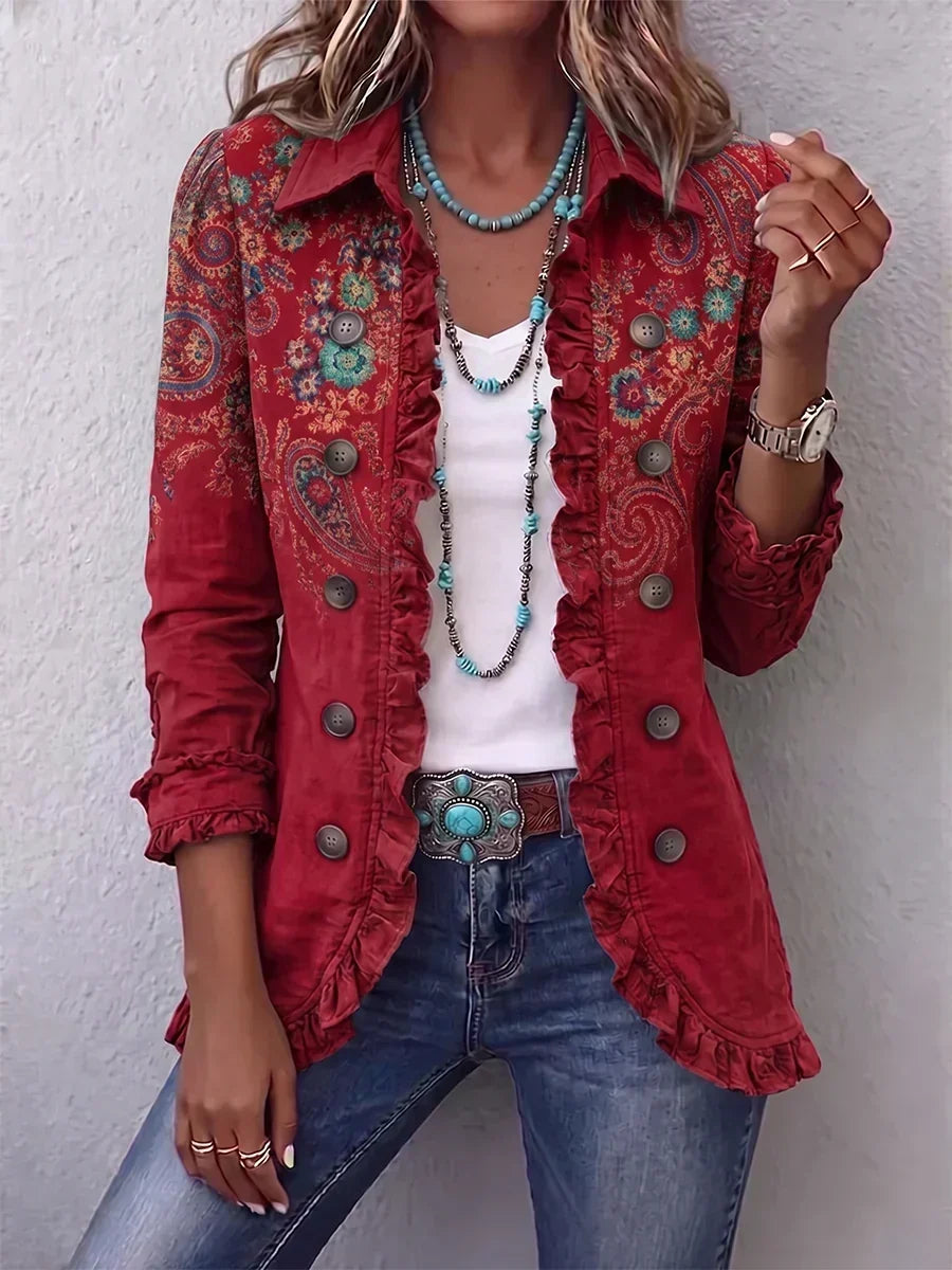 The Carlotta Red Paisley Jacket