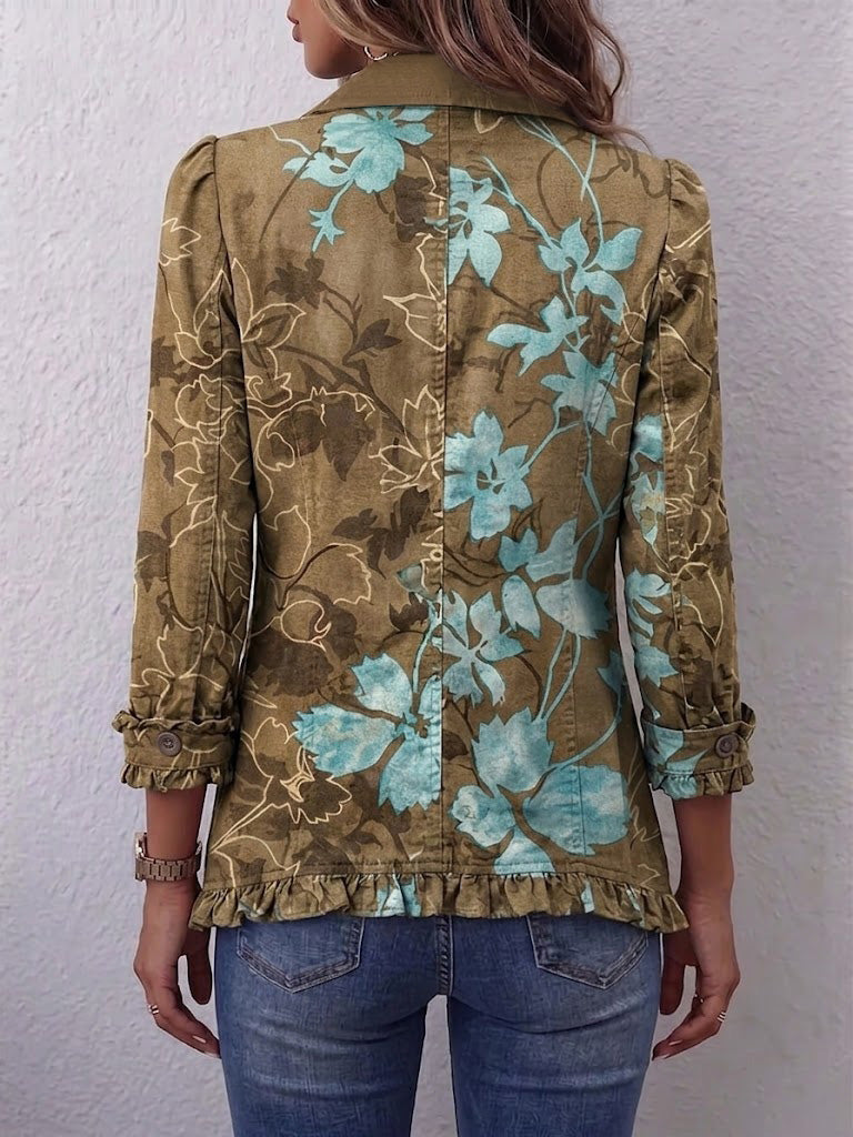 The Rosalie Vintage Floral Jacket | White