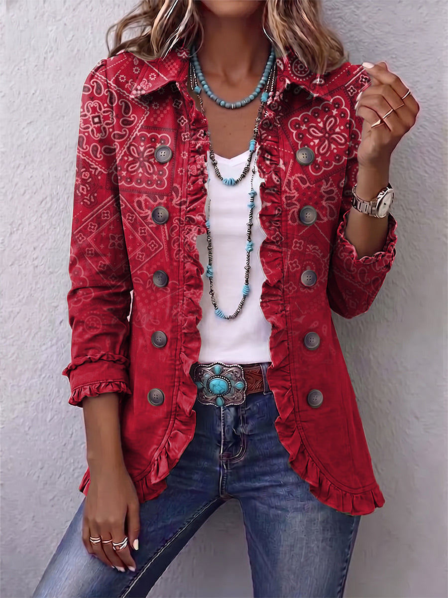 The Gaia Red Paisley Jacket