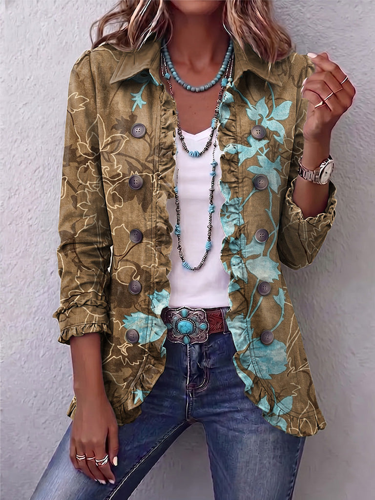 The Rosalie Vintage Floral Jacket | White