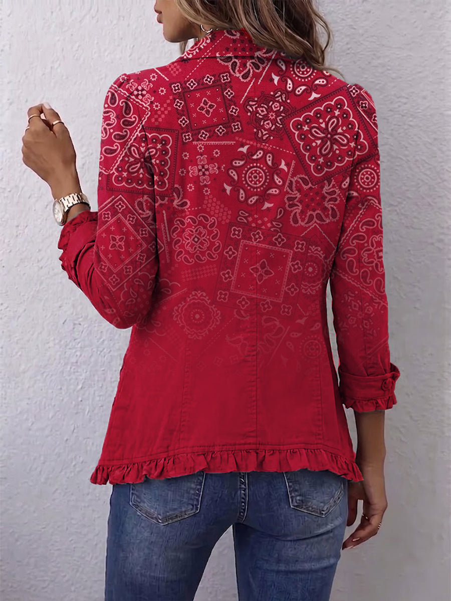 The Gaia Red Paisley Jacket